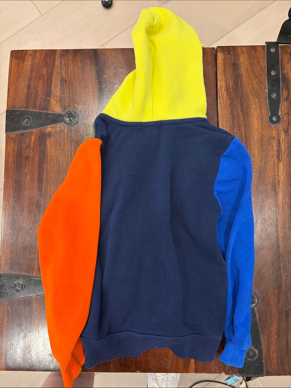 Polo by Ralph Lauren Colorblock Hoodie with Polo Bear - Yellow/Olive/Blue/Orange - Picture 3 of 3